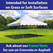 Party Tents Direct Backyard Party Pack 20x20 Ft Canopy Tent with 40 Chairs & 6 Tables White