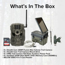 Stealth Cam 36MP Fusion Max Cellular Trail Camera Bundle with Solar Power Pack, Mount Stick, 32GB Memory Card & USB Reader