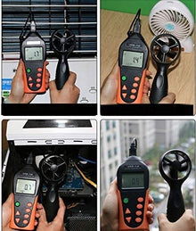 FRAHS Anemometer Handheld, Portable Anemometer, LCD Backlight Velometer, Digital Wind Speed Meter Gauge Air Flow Velocity Tester for Measuring Wind Speed