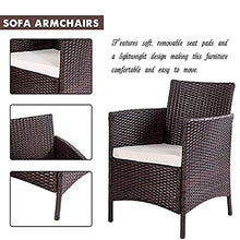 MLLXUXANCC Outdoor Furniture Set 4 Piece Rattan Sofa Seating Group with Cushions for Garden Patio Terrace 2 Colors (Color : A) (A)
