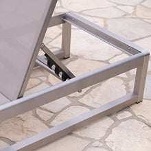 Christopher Knight Home Chloe Outdoor Mesh Chaise Lounge Set, 4-Pcs, Grey/Silver