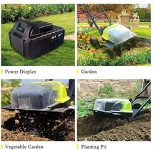 MekUk Garden Tiller & Cultivator Electric Tilling and Loosening Machine Microtiller Small Plough Machine Home Turning Soil Digging Orchard Cultivator for Garden Care Compacted Soils and Lawn Yard
