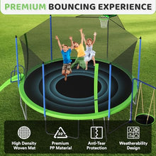 Skepphlay 12FT Outdoor Trampoline Set with Basketball Hoop Green