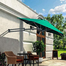 RWGOVLU Sun Parasol Umbrella Garden Outdoor Patio Balcony Round Wall Mounted Cantilever Parasol with Aluminium Frame, Telescopic Tilting Sunshade Umbrella