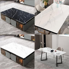 Rectangle Tempered Glass Table Top with Marble Design - 8mm Thick with Flat Polish Edge, Glass Table Protector Tempered Glass Rectangle Table Top Rectangle Table Top(B,100x60cm)