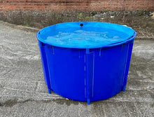 Canvas Fish Pond,800Gallon Capacity Foldable PVC Circular Thickening Pool Belt Frame Large Indoor/Outdoors Tarpaulin for koi Pond Culture Agricultural Irrigation Water StorageTank(D:2M*H:1M)
