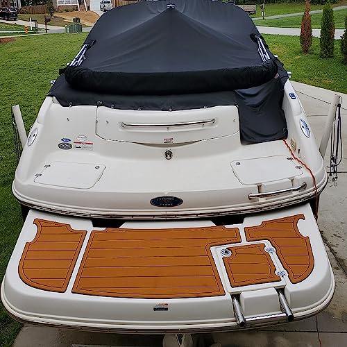 Algasan Boat EVA Faux Teak Decking Floor Mat for 2013 Chaparral 224 Swim Platform - Multiple Color Options