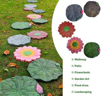Resin Stepping Garden Stones 31cm Dia, Three-Dimensional Stepping Stone for Outdoor Walkway, Painted Decorative Stones Small, Landscaping Foot Stone
