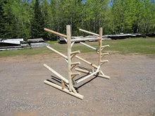 Log Kayak Rack Sunfish Sailboat and Canoe/Kayak Boom Rack Unfinished