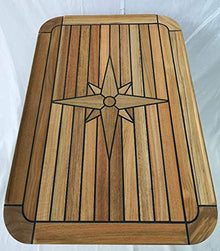 JZ Teak Table Top with Nautic Star Soft Corners 6 Sizes Marine Boat RV Caravan (TTR50120)