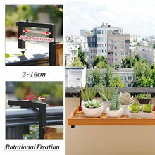 Dalumian Balcony Flower Pot Stand Rack, Hanging Railing Planter, Adjustable Heavy Duty Window Box Brackets, Pots Flower Stand Holder for Outdoor Windows Porch Fence(120cm)
