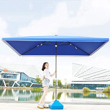 Summer Large Parasol Double Layer Umbrella Cloth, Outdoor Rectangular Folding Parasol Canopy Shade for Beach, Garden, Patio, Market, 200 x 200 cm, 220 x 180 cm (Red 2.2 m x 1.8 m) (Blue 2.2 m x 1.8 m)