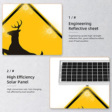 Generic 24" Solar Powered LED Flashing Deer Crossing Sign Yellow