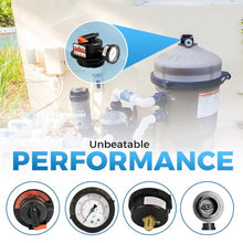Replacement DEX2420MAR2 Manual Air Relief Valve Assembly with Pressure Gauge and O-Rings - Compatible with Hayward Pro Grid DE Filters, SwimClear Cartridge Filters - Durable Pool Filter, 50 Pack