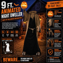 9 Ft. Animated Light-Up Night Dweller Halloween Decoration