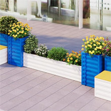 YUHUAWF Garden Bench Outdoor Planter Box Decor Planting Pot Flower Bed Planter Box with Bench