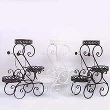 SIDUFHAOPKLL 3-Layer Wrought Iron Flower Stand Floor-Standing Metal Plant Frame Outdoor Balcony Pot Rack Decoration(D)