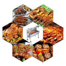 Dntum Electric Automatic BBQ Rotisserie Grill Kit, Universal Motor Kit Outdoor Camping Rotisserie Spit Roaster Large Stainless Steel Grill for Rotisserie Lamb with Windshield,Grill Kit