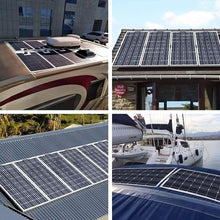 MDYHY 50/100w Solar Battery Charger(40a/60a Controller), 2-in-1 Cable Solar Panel Kit, High Efficiency Solar Panel Kit, for Garage, Rv, Roof, Yacht, Boat,A
