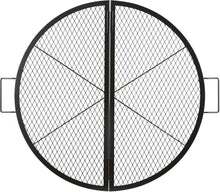 Wrobelax Foldable Round Cooking Grate for Fire Pit, Heavy Duty Steel BBQ Grill Grid with Handle and X Wire Support, Portable Camping Cookware