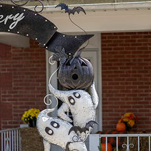Zaer Ltd. Large Metal Halloween Archway Arbor with Pumpkins and Ghosts