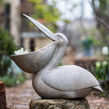 PUPAYA Garden Pelican Sculpture,Wild and Rare Great Waterfowl Figurine,Magnesium Oxide Outdoor Statue for Patio,Lawn,Yard Art Decoration