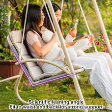 1-2 Person Patio Swings with Adjustable Canopy, Garden Swing with Comfortable and Breathable Seats, 300LBS Capacity, for Outdoor Relaxation(153x125x170cm)