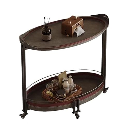 CHmrfvqtus Couch Side Table Living Room Trolley Movable Sofa Side Table Light Luxury Creative Art Bedroom Bedside