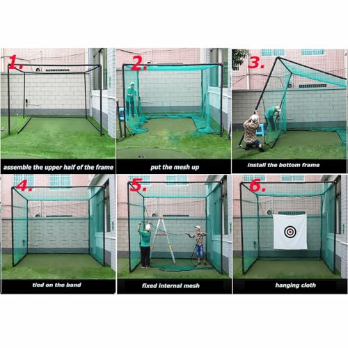 PreAsion Golf Hitting Cage Indoor Outdoor Green