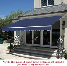WZUOPG Manual Retractable Awning Door Window Awning Shelter Outdoor Canopy Home Deck Canopy with Manual Crank Handle（Frame Included ）