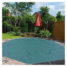 Inground Swimming Pool Cover Round 8 10 12 14 15 18 21 24 28 30 32 foot, Heavy Duty Winter In Ground Pool Safety Covers Green Mesh with Anchors Hook, Springs and Tool Kit, Custom Size(32.5 foot)