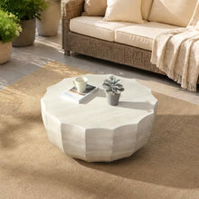 MgO Cement Coffee Table,Tea Cocktail Center Table for Indoor & Outdoor
