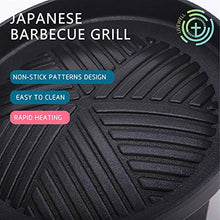 NEWCES Barbecue Desk Mini Japanese Style BBQ Grill Portable Tabletop ?Barbecue Stove ?with Wooden Base Suitable for 1-2 People for Yakiniku Robata Yakitori Takoyak Tabletop Barbecue (Size : Small)