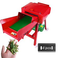 TXMACHINE Lawn Mowers 800kg/h hay Cutter Machine Electric hay Cutter Silage Machine Grass Cutter for Chaff,Corn Straw,Grass,Wheat Straw with 4 Blades (110V/60HZ, red Color)