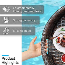 COMAAM Floating Bar Table Serving Buffet Tray Swimming Pool Beach Party Float Breakfast,Swimming Pool Floats for Adults for Sandbars, Spas, Bath, and Parties,Apricot-60x60x20cm