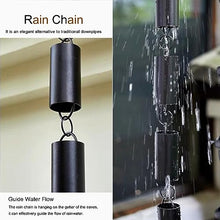 WKNHHL Rain Chain, for Replacement Gutters and Downspouts, Aluminum Cylinder Rain Collector Chain, Homestay Backyard Temple Roof,260cm/8.5ft