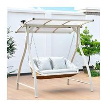 ELUKHT Creative Hotel Patio Porch Swing Glider with Stand Outdoor Patio Swing Chair with Cushions and Canopy Backyard Furniture Outdoor Swing Chair Bench Outdoor Porch Garden