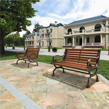 LUYOUBOZHU Patio Benches Suitable for Garden, Porch, Courtyard, Park Chair Outdoor Bench Plaza Outdoor Leisure Backrest Chair Sub Long Seat(Small)