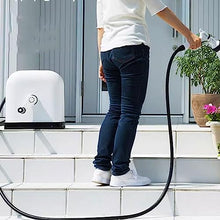 Heavy Duty Water Hose Holder, Portable 30M/100FT Hose Reel Box with Hose, Hose Reel Cart with Handle, Complete with Hose Guide, Nozzle, Fittings and Accessories, Easy for Garden Cleaning and Watering,