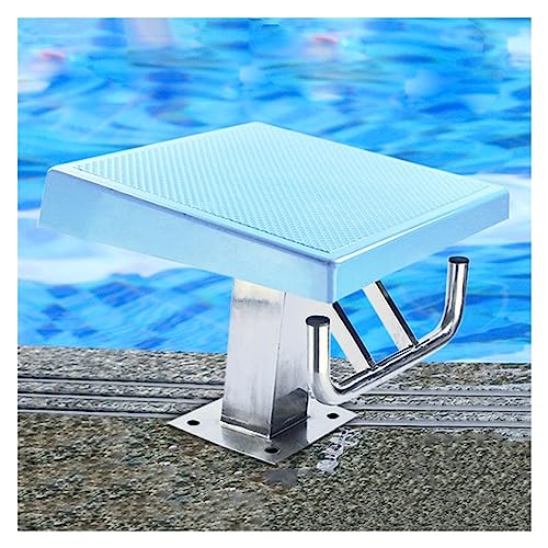 USZWBY Swimming Pool Diving Platform, Non-Slip Stainless Steel Diving Boards, Private Pools Training Competition Inclined Countertop Diving Platform