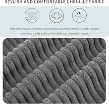 Merax 105" Comfy 3-Seater Sofa with Removable Back Cushions and 5 Pillows Grey