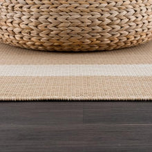 CAMILSON Outdoor Rug 10x14, Large Modern Outside Rugs for Patios Porches Waterproof Durable Washable Non-Shedding, Easy-to-Clean Indoor/Outdoor Area Carpet (10 x 14, Bordered - Beige/White)