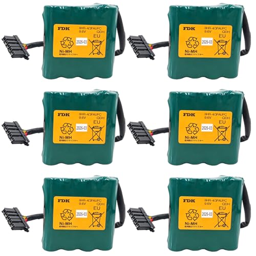 NANYUE (6 Counts) 4500mAh 8HR-4/3FAUPC 9.6V Battery Pack for FDK 8HR-4/3FAUPC NI-MH Rechargeable Battery for Okuma Machine Tool E5503-07E-001 (Green)