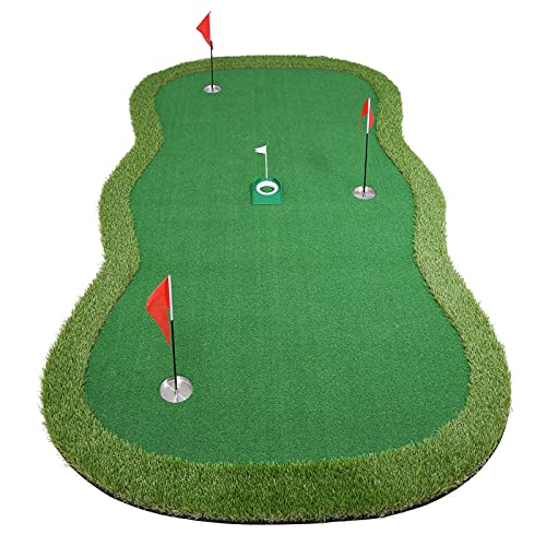 Chriiena Golf Putting Green Mat Large Professional Indoor Outdoor Putting Green-5X10ft