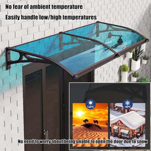 GJZDPMY Door Awnings for Entrance Polycarbonate Window Awning Outdoor Patio Protection Against UV/Rain/Snow Multiple (Dark Gray 47x142in)