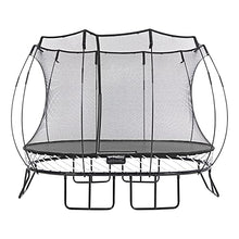 Springfree Medium Oval Trampoline 8x11 Ft + FlexrHoop Bundle Black