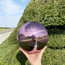 YDJIANCAI 1 Pcs Gazing Ball, Stainless Steel Polished Reflective Smooth Garden Sphere Globe Mirror, Colorful and Shiny Addition to Any Garden Or Home(Size:22.83in/58cm)
