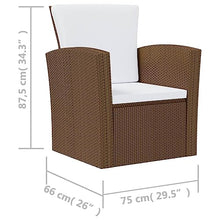 QINXIXINAIXI Garden Lounge Set Black Pe Rattan Powder Coated Steel Glass Outdoor Deck Sets Furniture Patio Sofa for Poolside