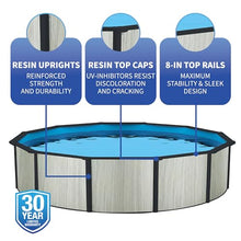 Blue Wave Savannah 24-ft Round 52-in Deep Hybrid Above Ground Pool Package White