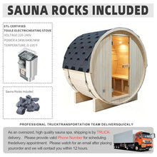 TaTalife Outdoor Barrel Steam Sauna, Backyard Wooden Sauna Room